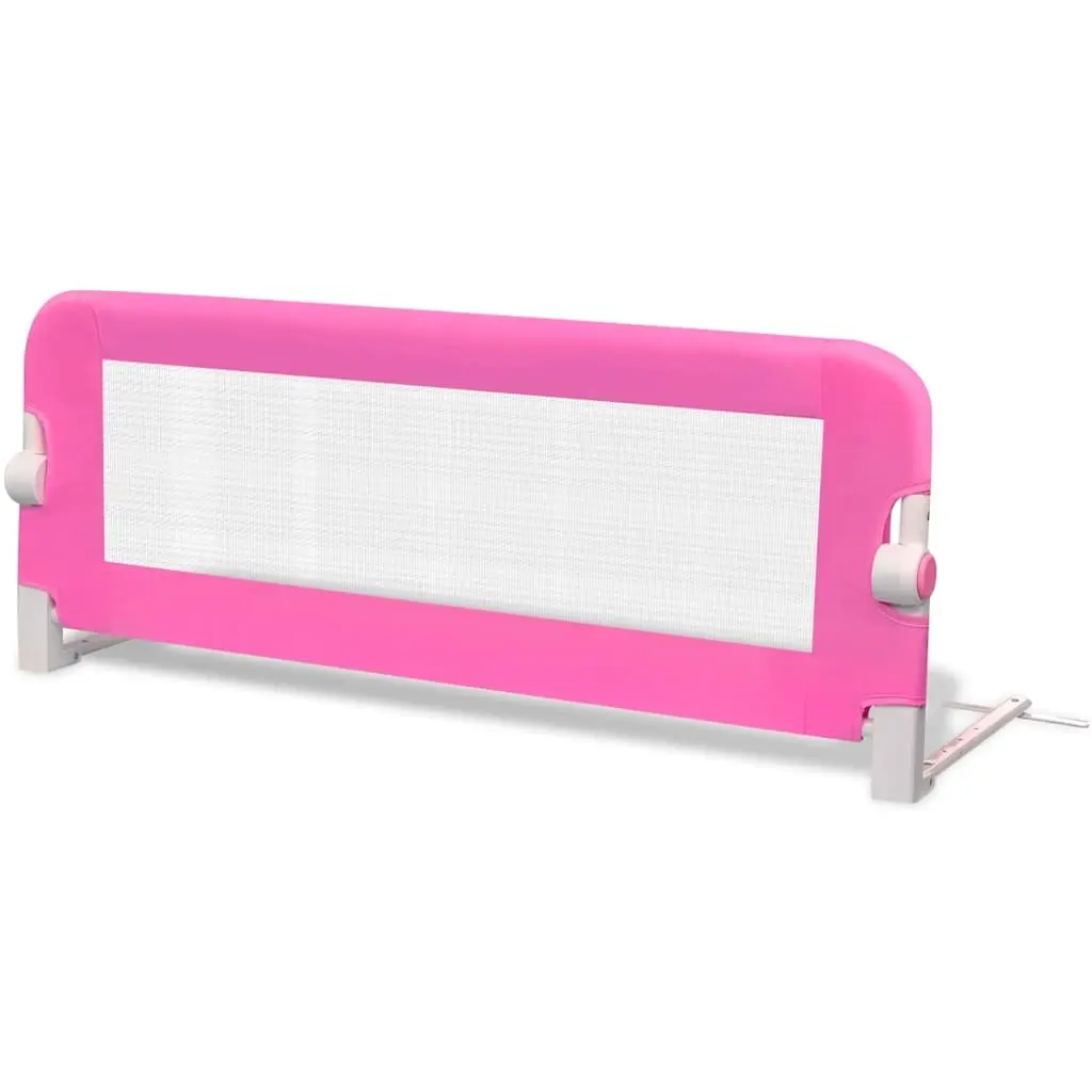 Toddler Safety Bed Rail 102 x 42 cm Pink Foldable Kids Guard Protection
