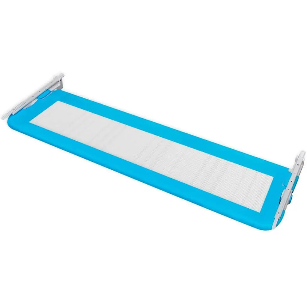 Toddler Bed Rail Blue 150 x 42 cm Foldable Portable Guard Protection