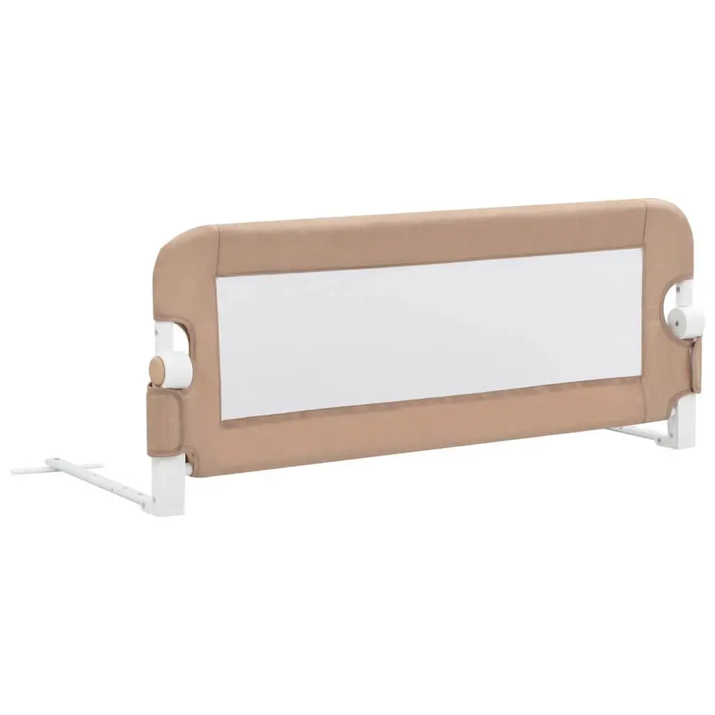 Safety Bed Rail Taupe 102x42 cm Foldable Protection Guard for Kids