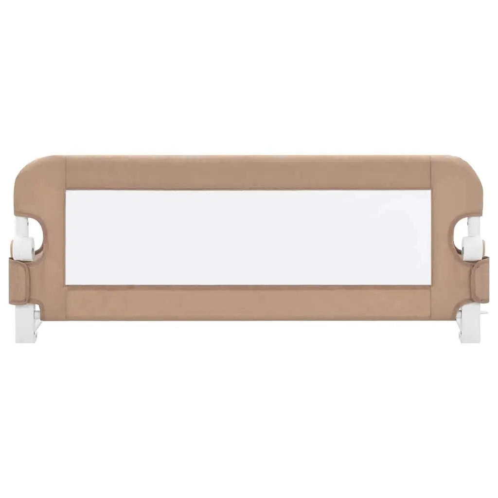 Safety Bed Rail Taupe 102x42 cm Foldable Protection Guard for Kids