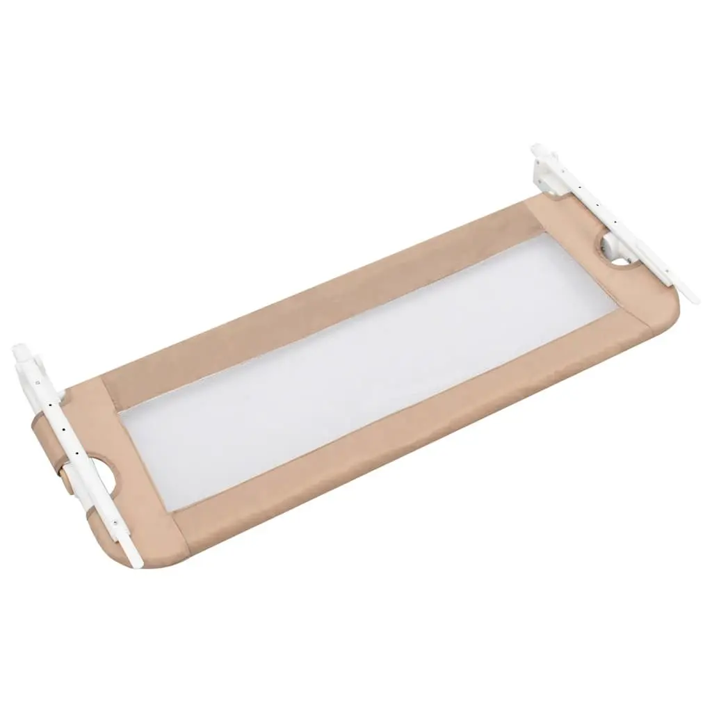 Safety Bed Rail Taupe 102x42 cm Foldable Protection Guard for Kids