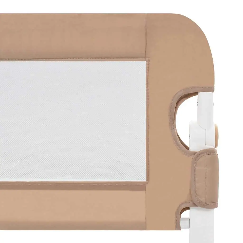 Safety Bed Rail Taupe 102x42 cm Foldable Protection Guard for Kids