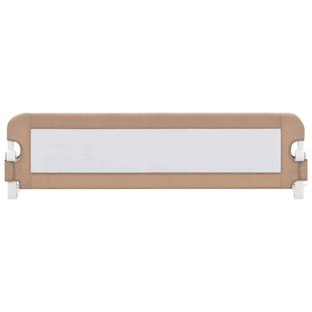 Toddler Bed Rail Taupe 150x42 cm Fold Down Guard Protection for Children 18M to 5Y