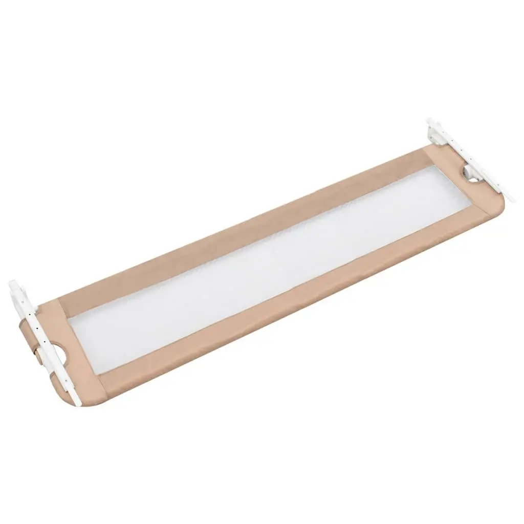 Toddler Bed Rail Taupe 150x42 cm Fold Down Guard Protection for Children 18M to 5Y
