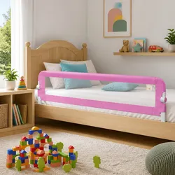 Concise Pink Toddler Bed Rail 180x42cm