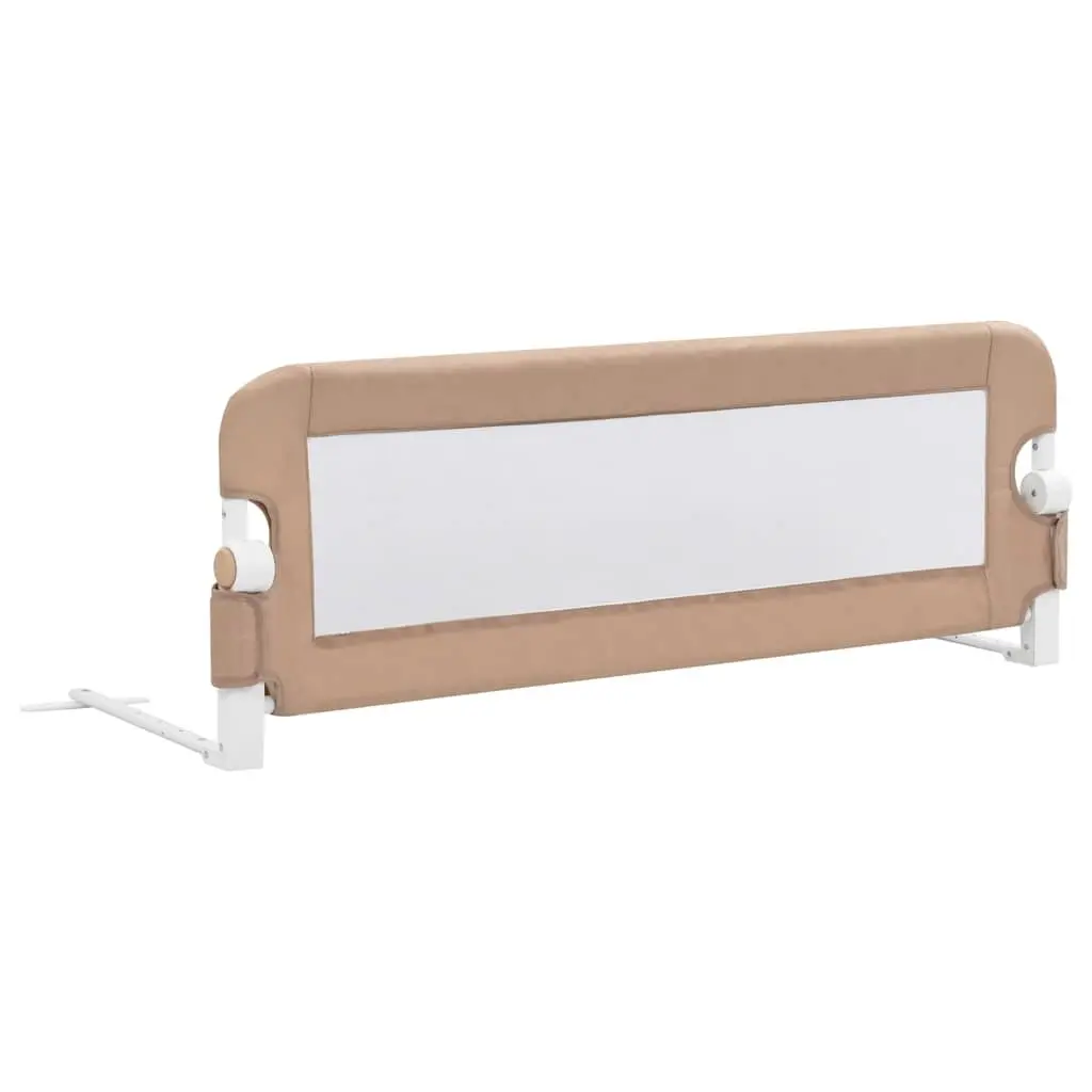 Toddler Safety Bed Rail Taupe 120x42 cm Foldable Barrier Guard Protection