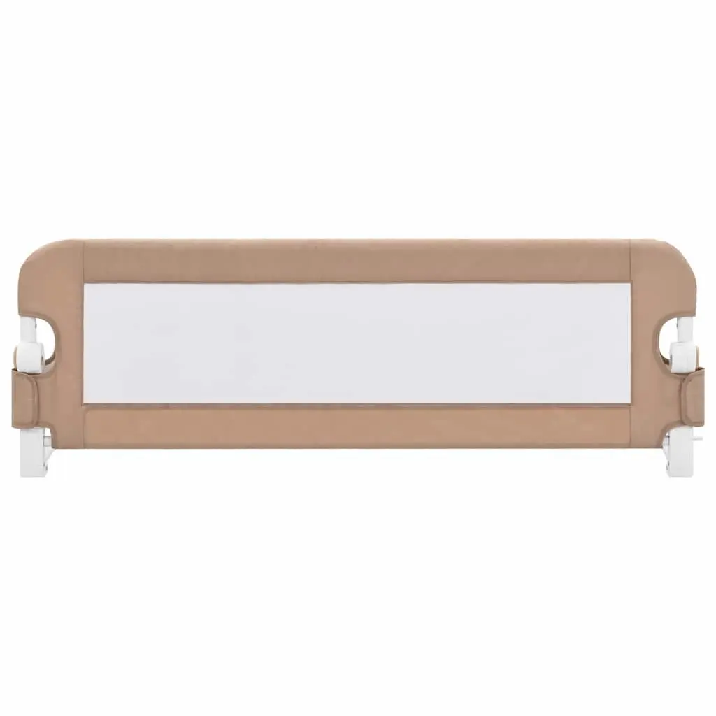 Toddler Safety Bed Rail Taupe 120x42 cm Foldable Barrier Guard Protection