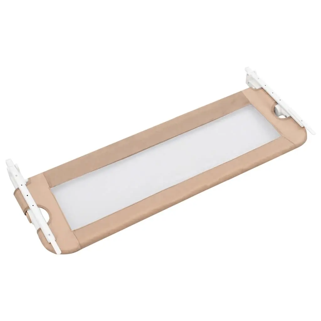 Toddler Safety Bed Rail Taupe 120x42 cm Foldable Barrier Guard Protection