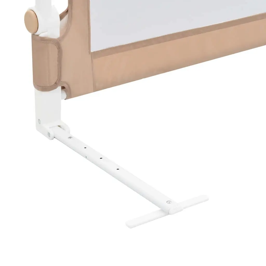 Toddler Safety Bed Rail Taupe 120x42 cm Foldable Barrier Guard Protection