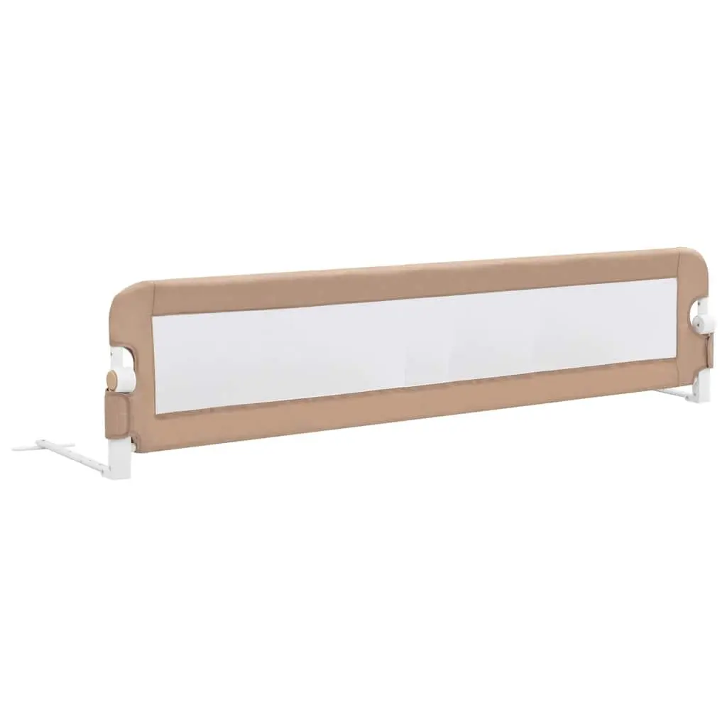 Toddler Safety Bed Rail Taupe 180x42cm Foldable Guard Protection Infant Sleep