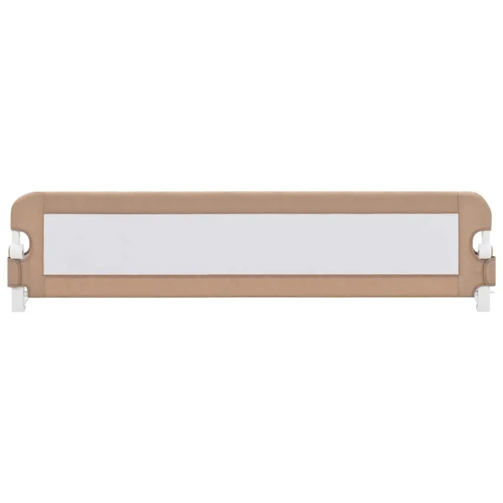 Toddler Safety Bed Rail Taupe 180x42cm Foldable Guard Protection Infant Sleep