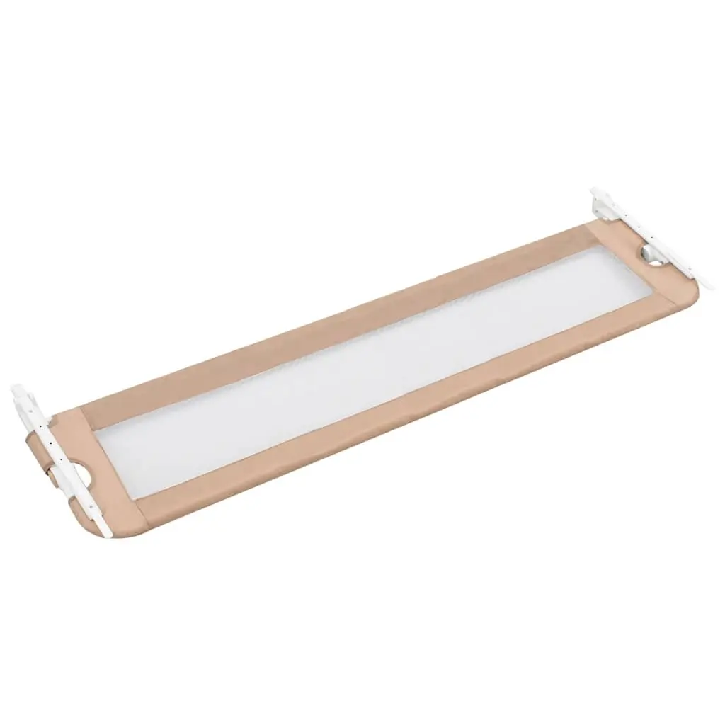 Toddler Safety Bed Rail Taupe 180x42cm Foldable Guard Protection Infant Sleep