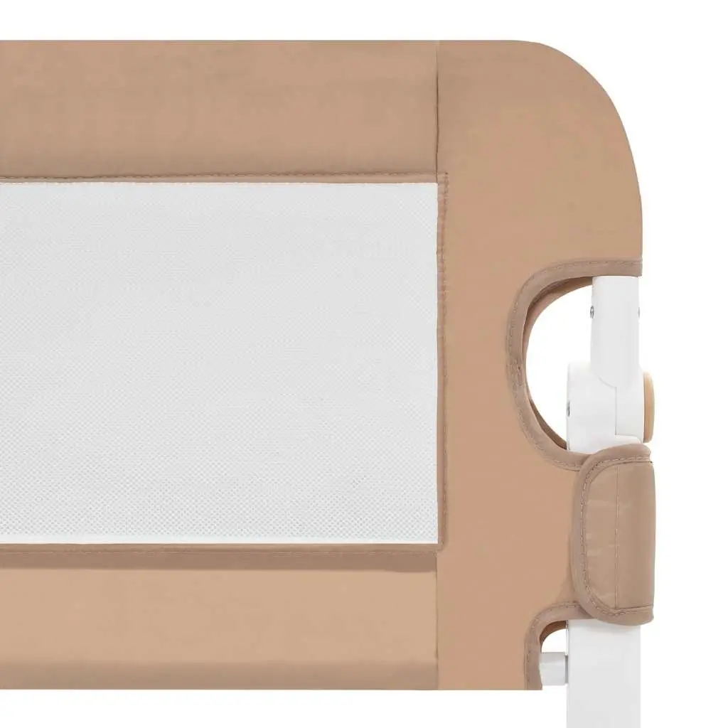 Toddler Safety Bed Rail Taupe 180x42cm Foldable Guard Protection Infant Sleep