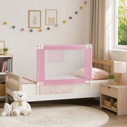 Compact and Durable Pink Toddler Bed Safety Rail