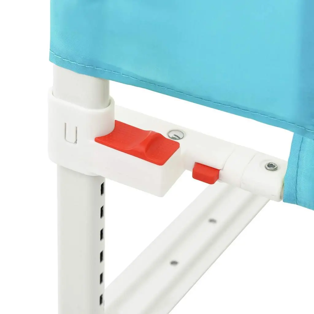 Toddler Bed Rail Blue 200x25 cm Adjustable Height Fabric Protection Guard for Kids