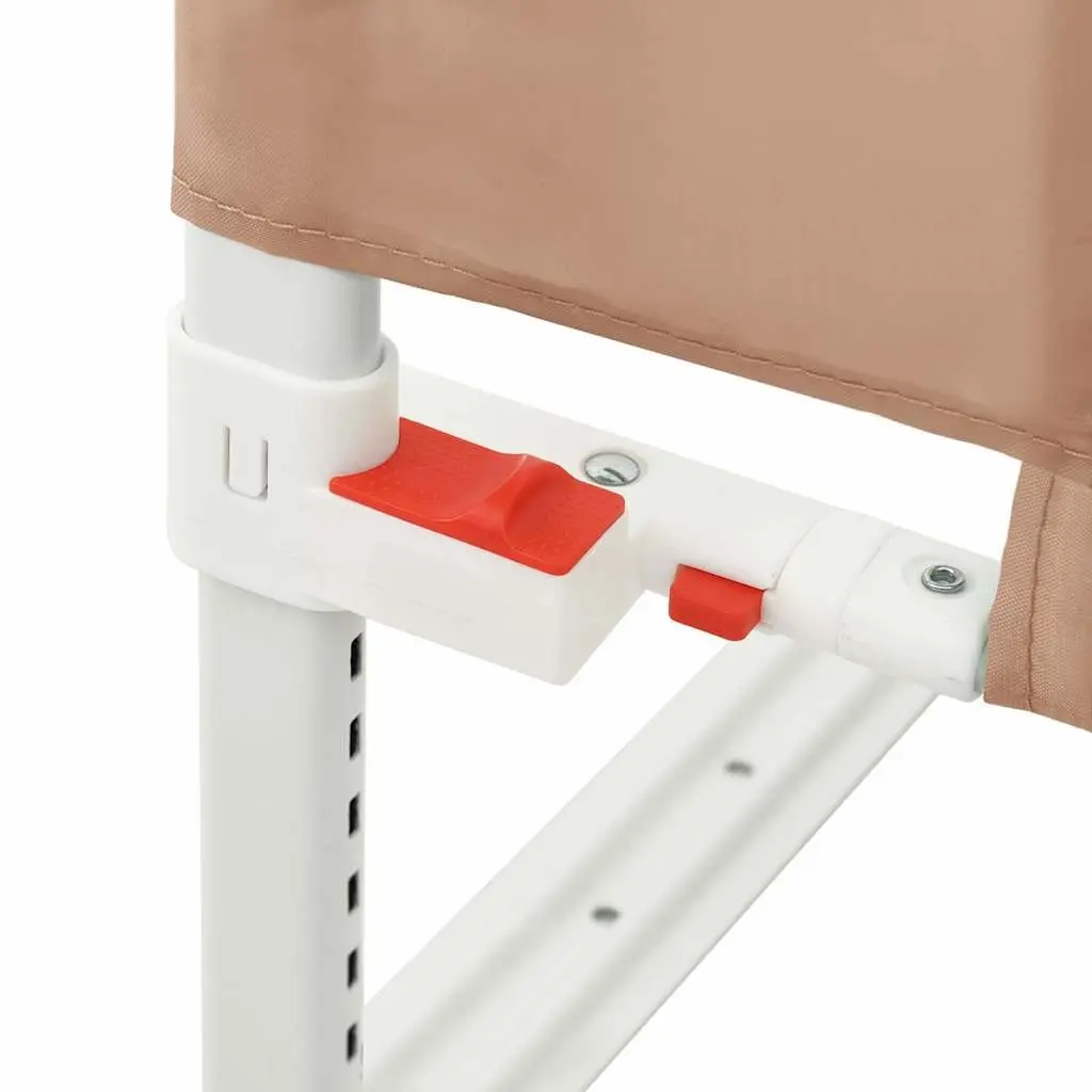 Toddler Bed Guard Rail Adjustable Height Taupe 180x25cm Safety Protection