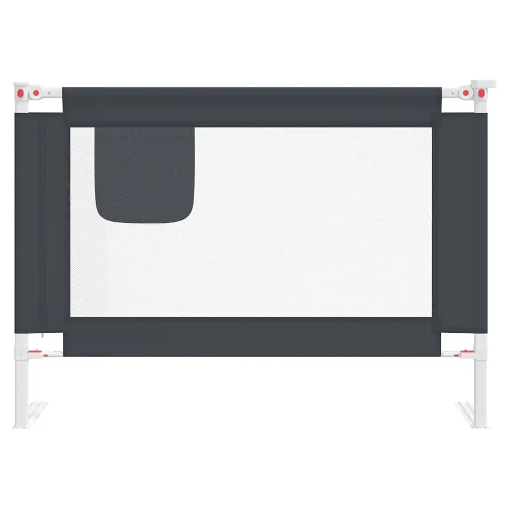 Toddler Bed Rail Grey 90x25 cm Adjustable Height Guard for Kids Cot