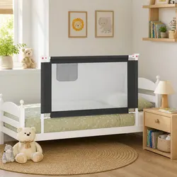 Toddler Bed Rail in Grey – Safety First