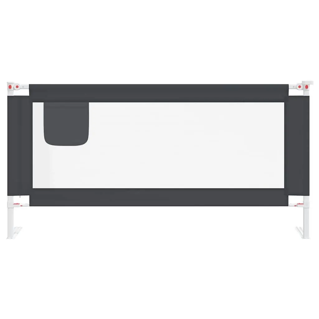 Toddler Bed Guard Rail Grey 180x25 cm Adjustable Height Safety Protection