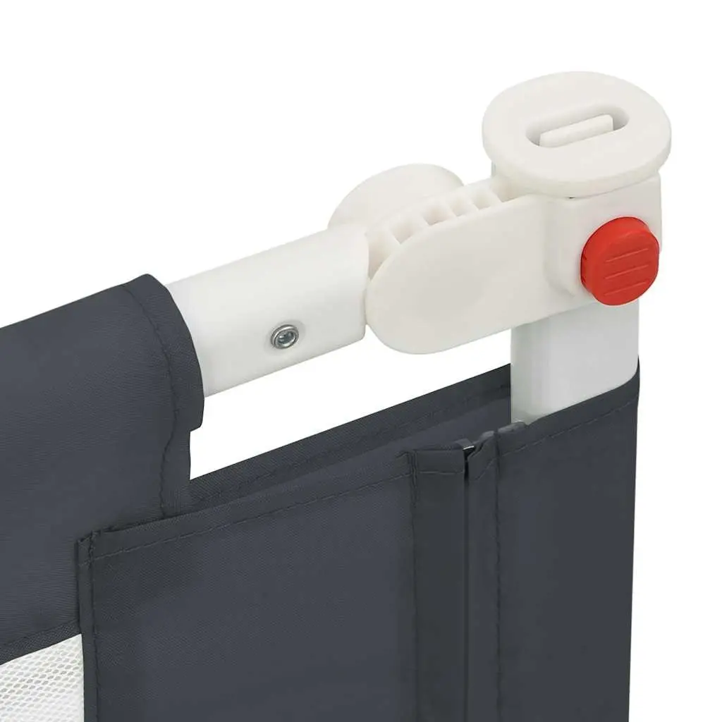 Toddler Bed Guard Rail Grey 180x25 cm Adjustable Height Safety Protection