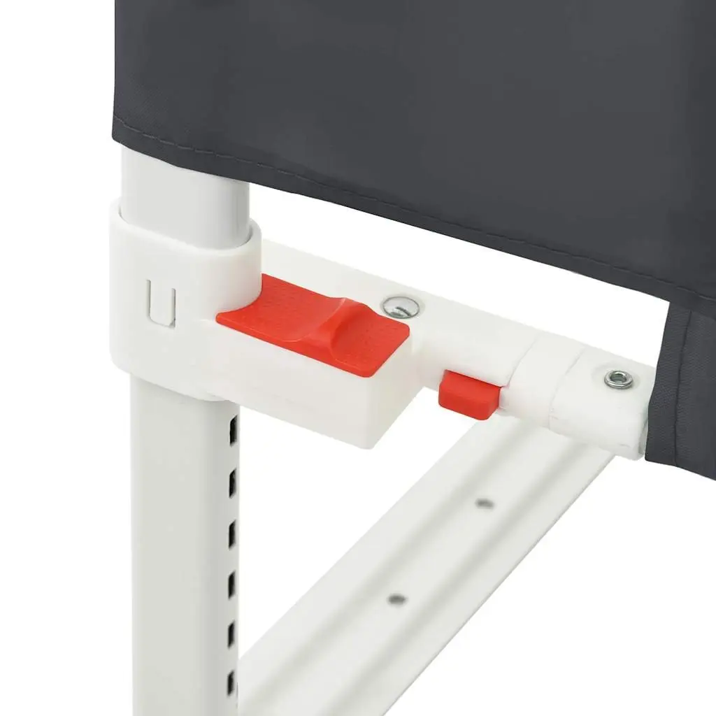 Toddler Bed Rail Dark Grey 190x25 cm Adjustable Height Fabric Protection