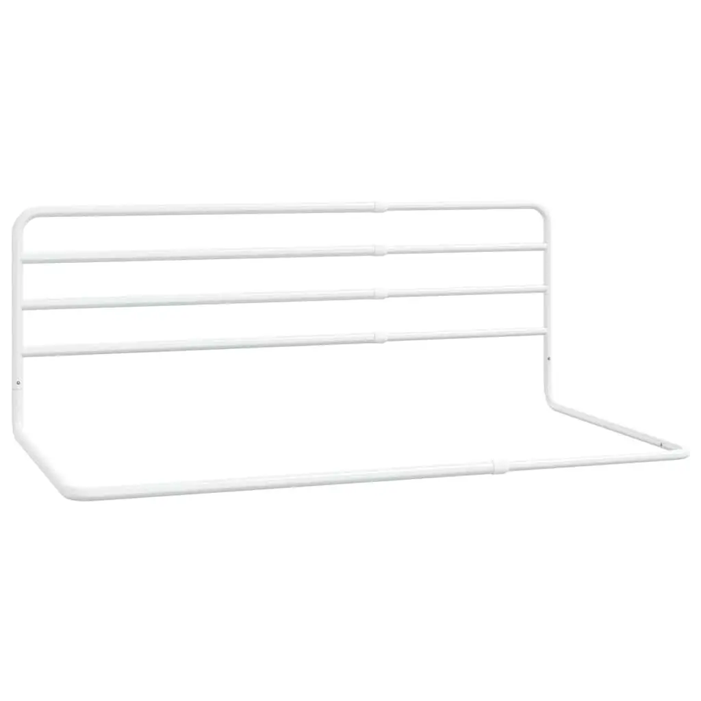 Toddler Bed Rail White Adjustable Width 76-137cm Iron Protection Guard