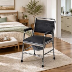 Black Commode Chair for Comfort and Safety