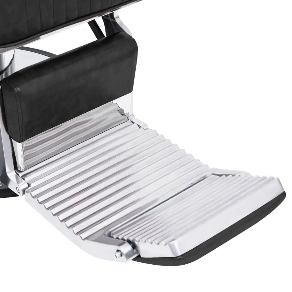 Barber Chair Black 360 Rotatable Adjustable Backrest and Headrest Faux Leather Upholstery