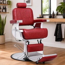 Efficient and Stylish Red Barber Chair