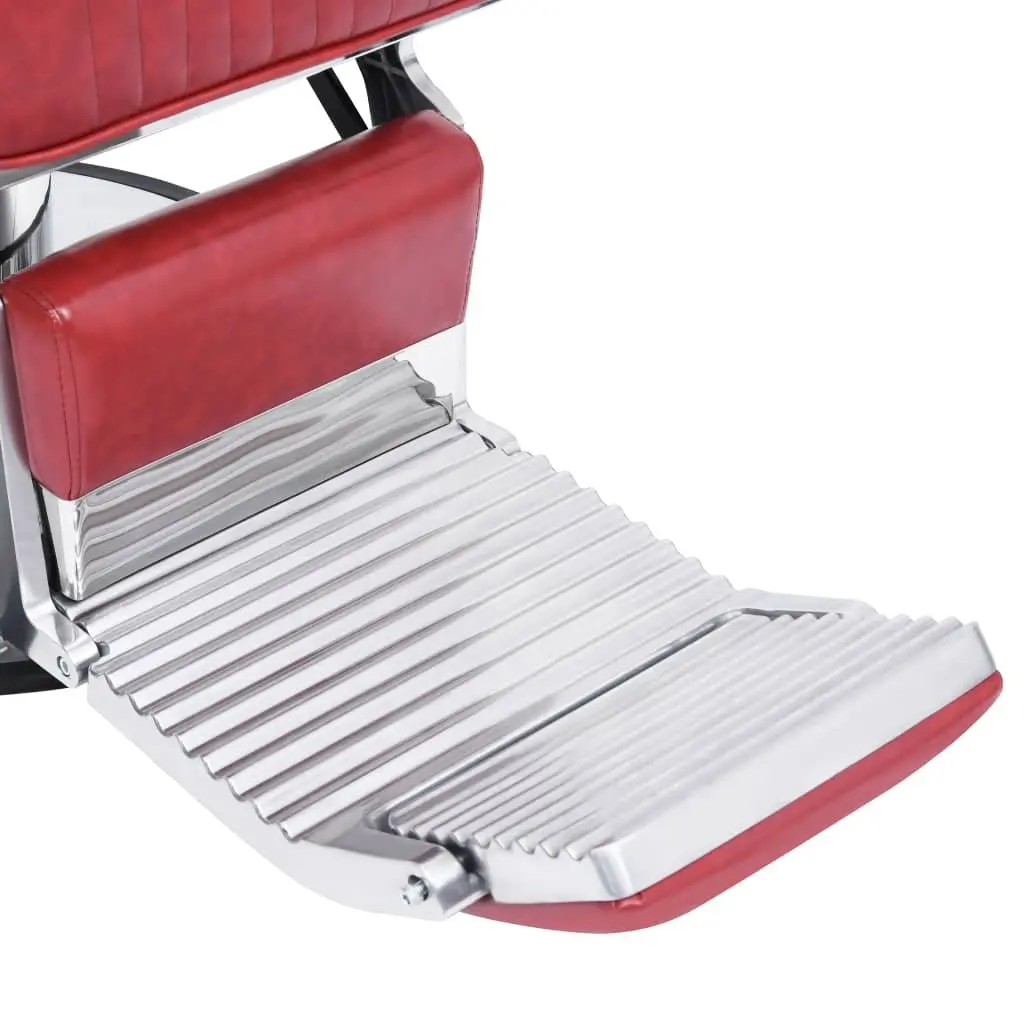 Barber Chair Red Salon Furniture Hairdressing Reclining Seat Adjustable Headrest