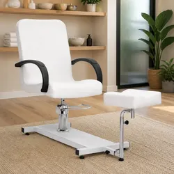 Concise White Massage Chair for Professional Use