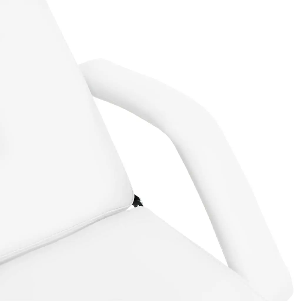 Massage Table White Adjustable Height 180x62cm 360 Degree Rotation Removable Armrest