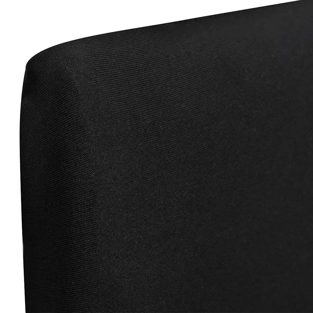 Slipcover Black Stretch Chair Cover 6 Pack Wrinkle Resistant Easy Clean
