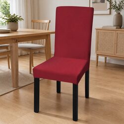 Bordeaux Red Stretch Chair Covers - 6 Pieces