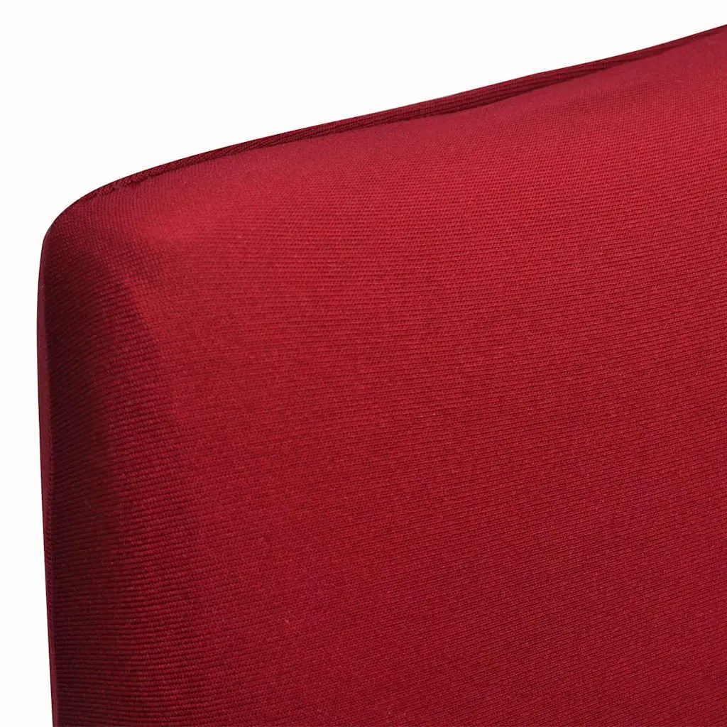 Chair Covers Bordeaux Red Stretch Slipcover Set 6 Piece Universal Fit Wrinkle Resistant