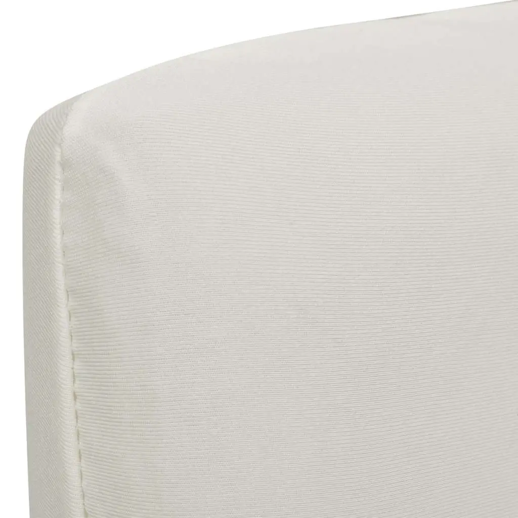 Chair Cover Set Cream Stretchable 4 Pieces Soft Wrinkle Resistant Fabric
