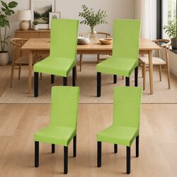 Green Chair Covers: Stretchable & Wrinkle-Resistant