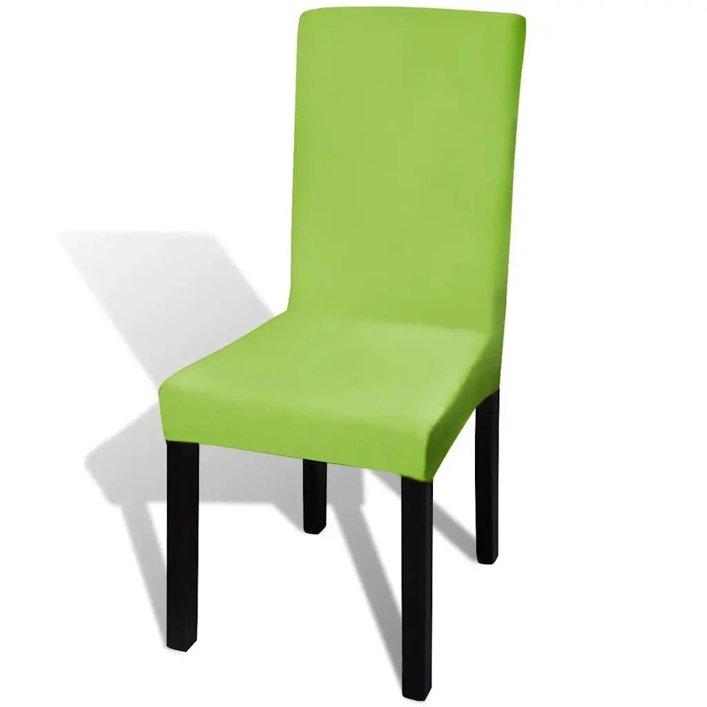 Stretchable Chair Cover Green 4 pcs Soft Wrinkle-Resistant