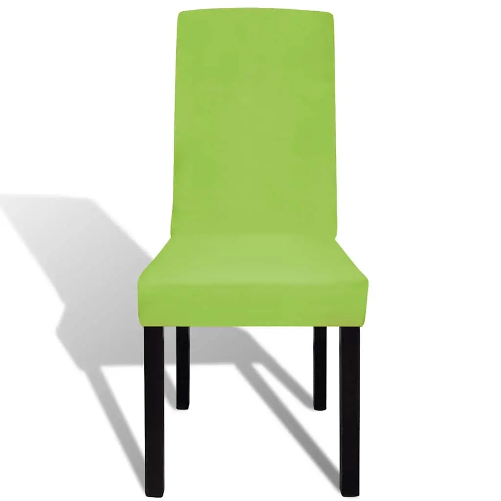 Stretchable Chair Cover Green 4 pcs Soft Wrinkle-Resistant