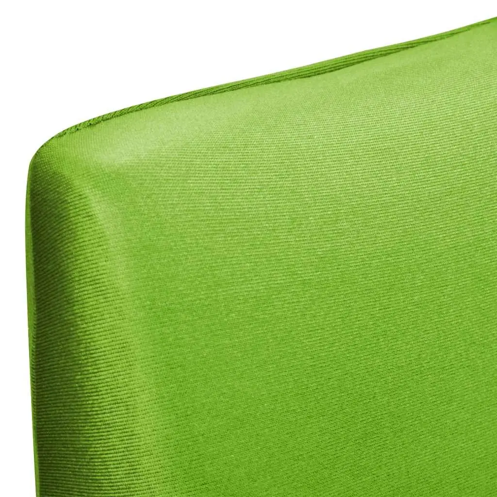 Stretchable Chair Cover Green 4 pcs Soft Wrinkle-Resistant