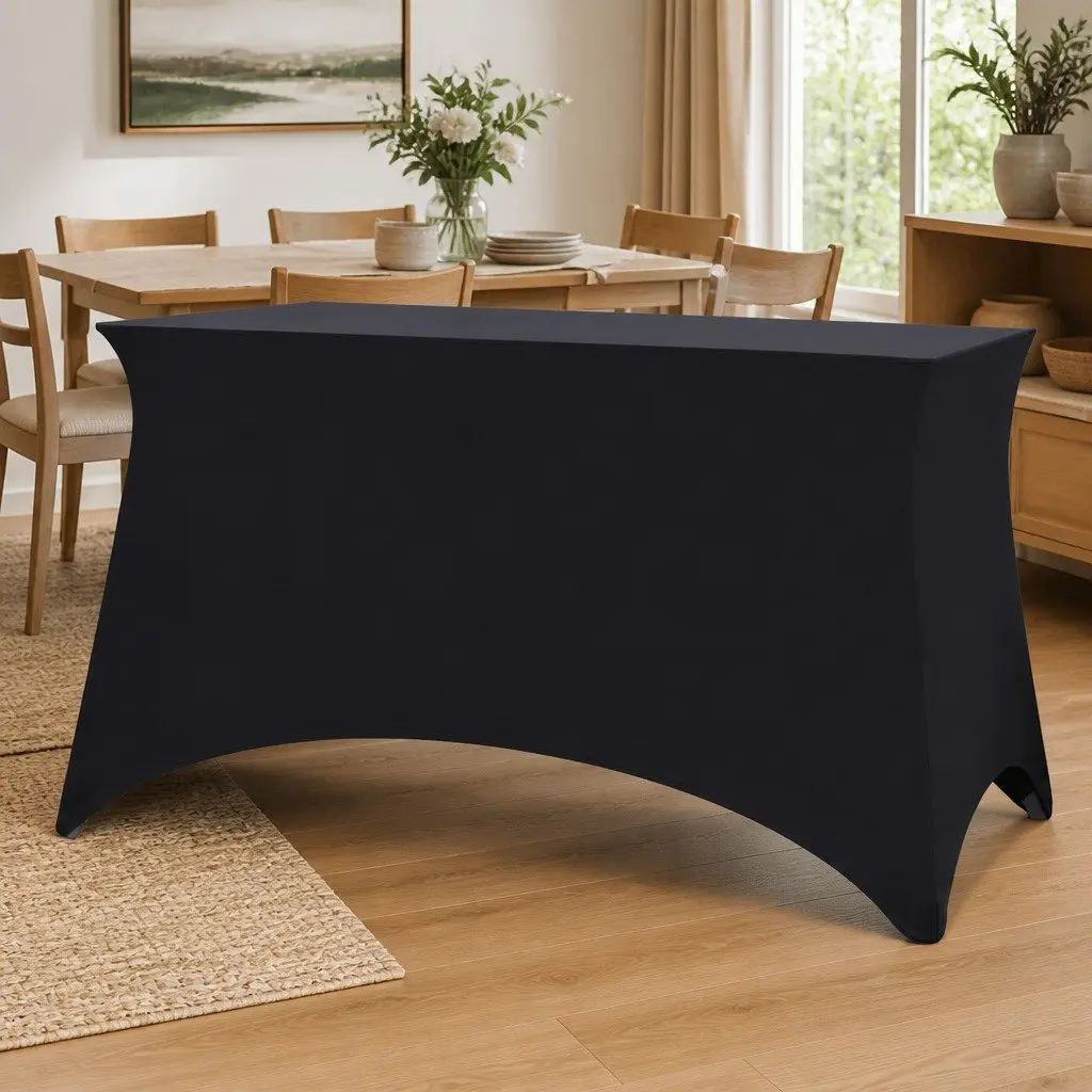Stretch Table Slipcovers Anthracite 183x76x74 cm Rectangular Protection 2 Piece
