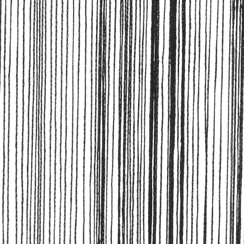 String Curtains Black 140x250 cm 2 Piece Room Divider Door Decor Panels