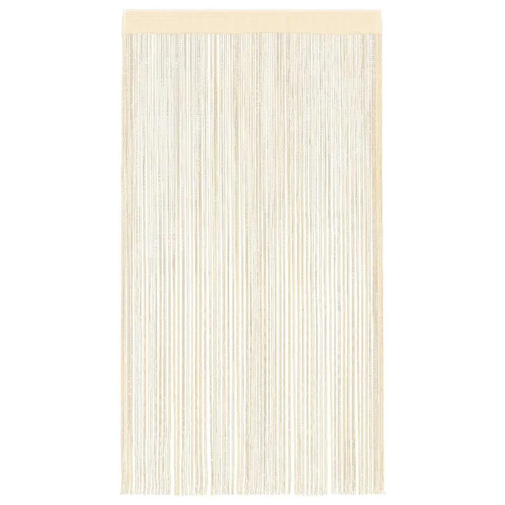 String Curtains 2 pcs 140x250 cm Cream Room Divider Door Window Panel Decor