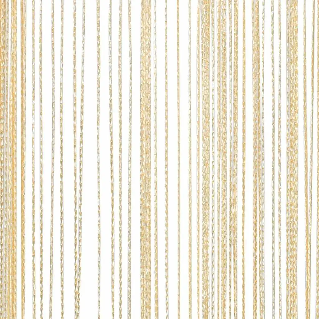 String Curtains 2 pcs 140x250 cm Cream Room Divider Door Window Panel Decor