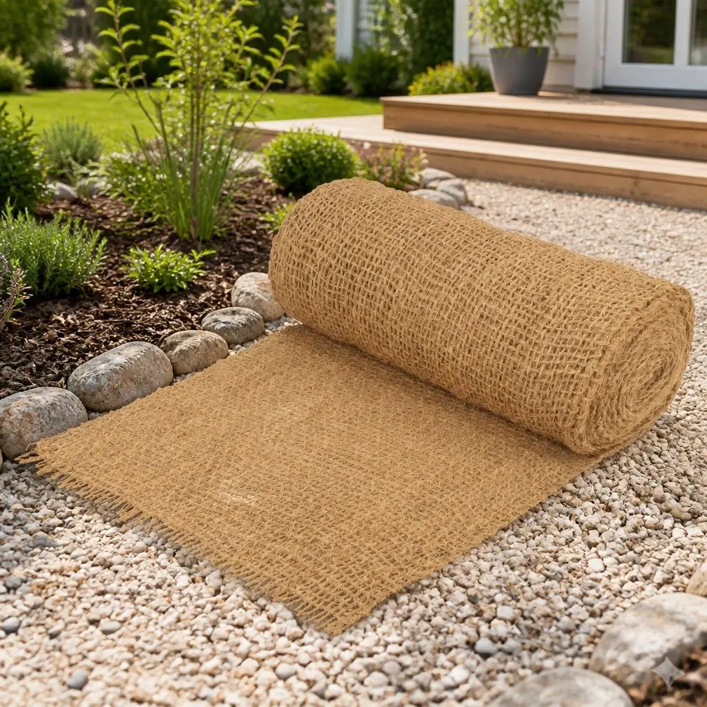 Geotextile Erosion Control Mat Coir Natural 1x20m Permeable Landscape Fabric