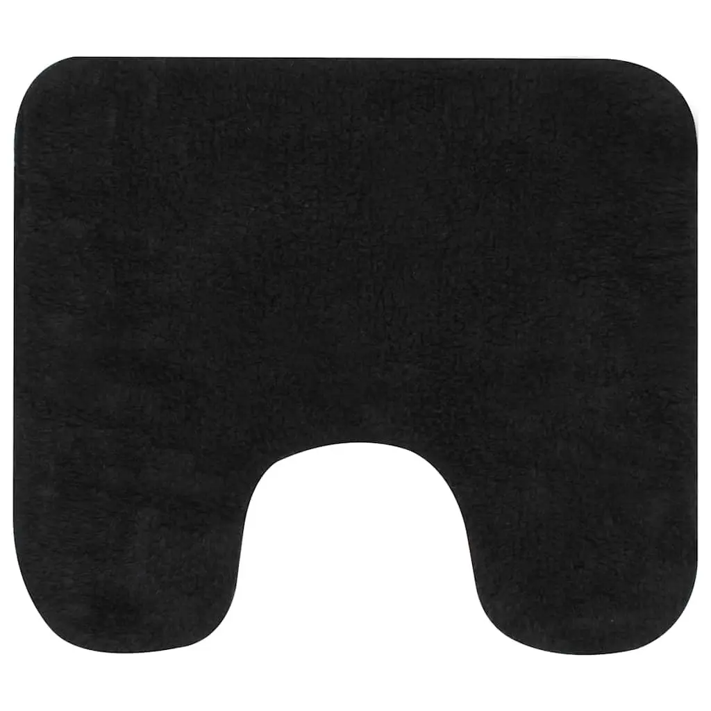 Bathroom Mat Set Anthracite 2 Pieces Non-Slip Bath Floor Pedestal Mats
