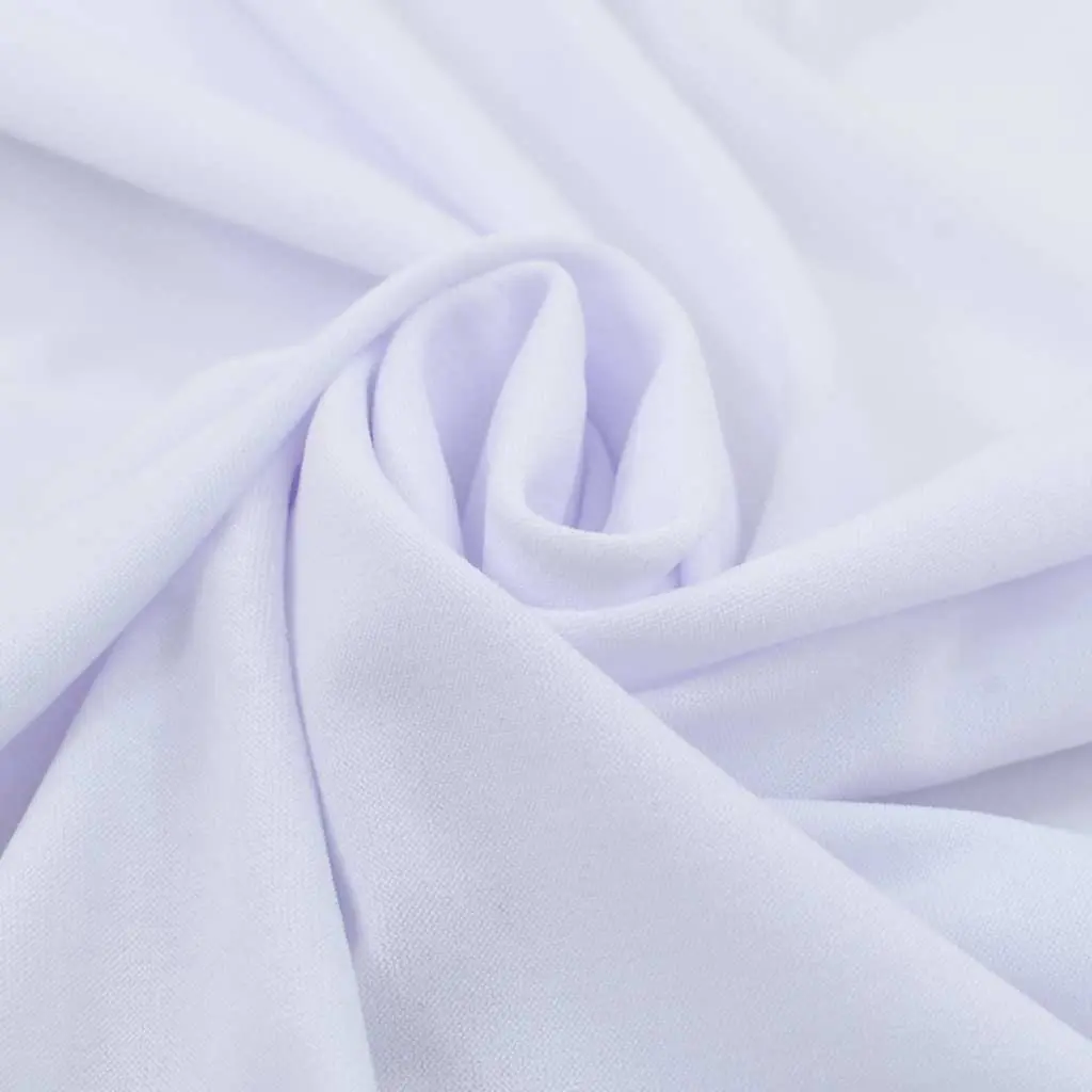 Stretch Table Cover White 180x74 cm Easy to Apply Spandex Blend