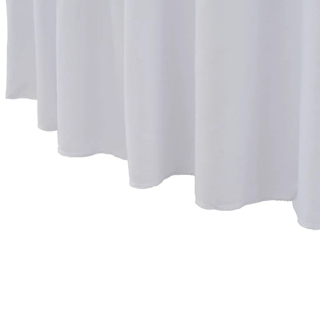 Stretch Table Cover White 180x74 cm Easy to Apply Spandex Blend