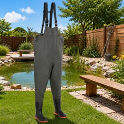 Chest Waders with Boots in Green for Your Fishing Needs, Size 43