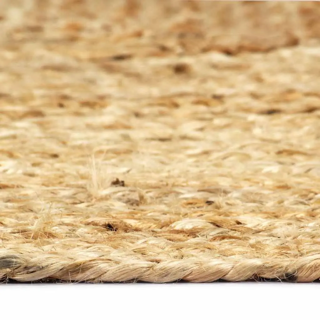 Handwoven Jute Area Rug Brown 80x160 cm Braided Carpet
